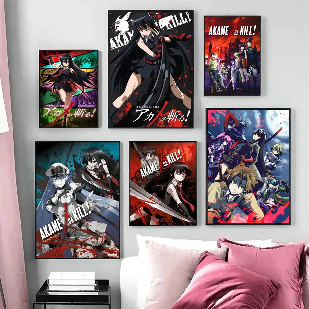 Japanese Anime Akame Ga KILL Poster Prints Art Nordic Aesthetic