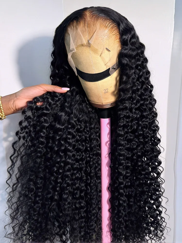 Lakeisha Burmesische Lockige 13x6 HD Spitze Frontal Perücken 30 40 Zoll Tiefe Welle Echthaar Perücke Brasilianische lockige Perücken Für Frauen Vor Gezupft