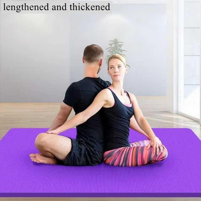 Gym Mat Yoga Pilates and Fitness Mat - Thick Gym Mat Exercise and Sports185cm×90cm×1cm Sound Insulation and Vibration Damping 3