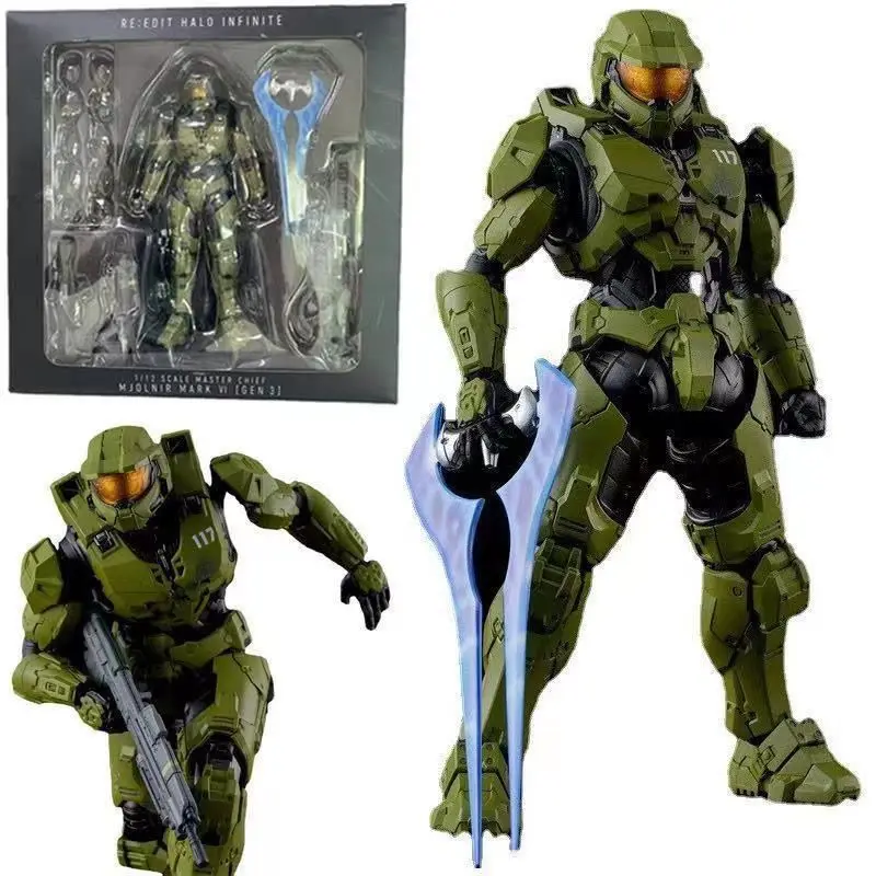 Spiel 18CM RE:EDIT Reach MASTER CHIEF MJOLNIR MARK V1 Gelenk-Actionfigur im Maßstab 1:12, Sammlerornamente, cooles Geschenk für Jungen