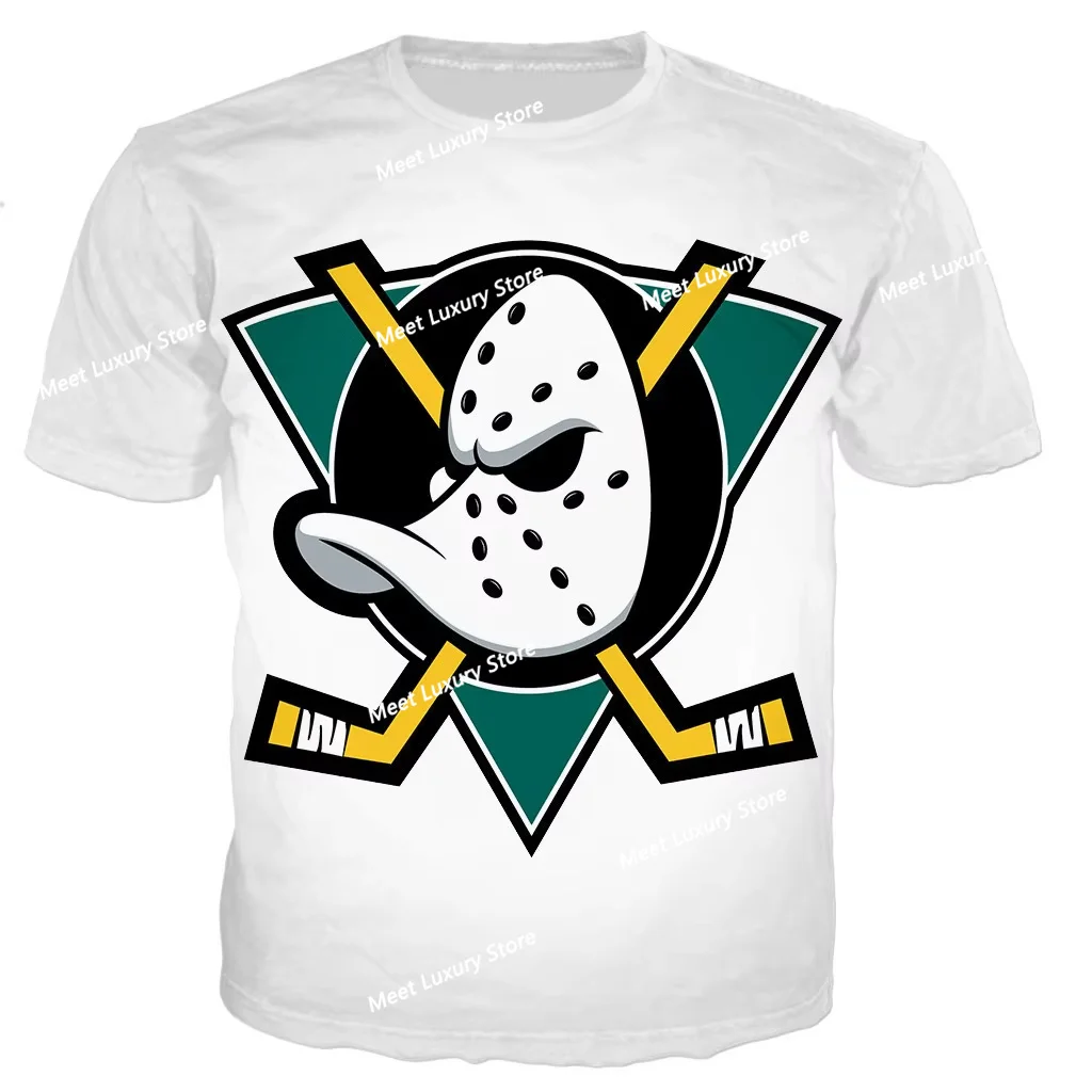 Disney Mighty Duck Helmet Children's Cartoon Pattern 3D Printed Men T-shirt Men's and Women's Tshirt Summer Men Clothing Tshirt 5