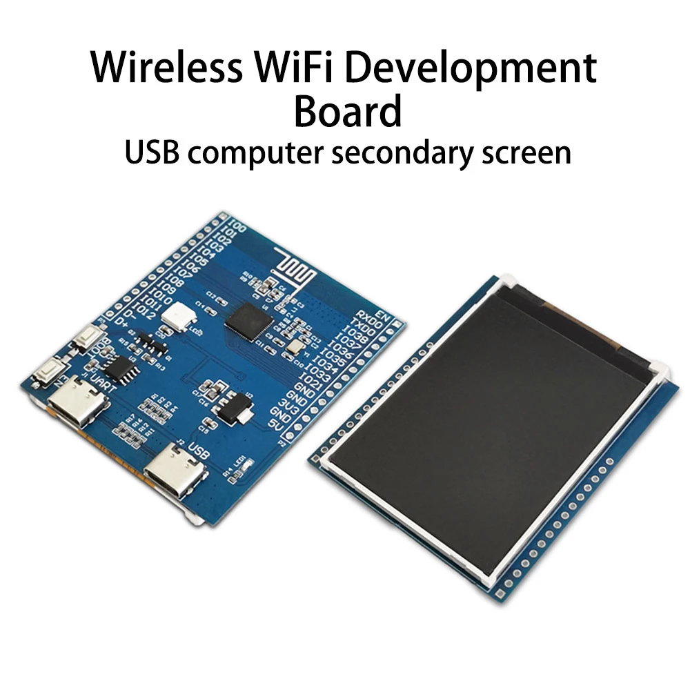 

2.4 inch ESP32-S2 Full Color 240*320 SPI Full Color TFT LCD Display Module Wireless WiFi Development Board ST7789 Dual Type-C