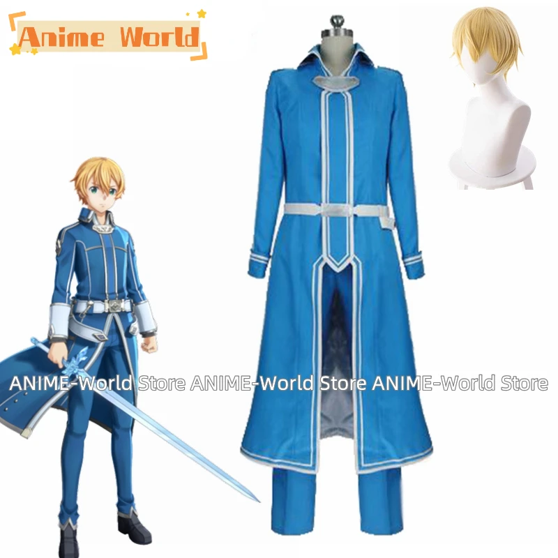 

《Custom size》Anime Alicization Eugeo Cosplay Costume Custom Made For Christmas Halloween Wig DJSY