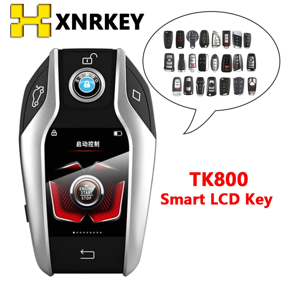 XNRKEY TK800 Modified Smart Remote Key LCD Screen Display OBD for BMW/Audi/Benz/Porsche/Peugeot/Ford/Toyota Car Key Universal