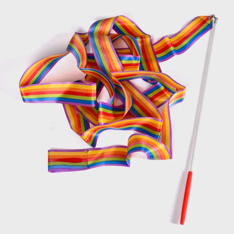 Gymnastics Ribbon 2/4/6 Meters Gymnastics Colorful Ribbons for Ballet Dancing Twirling Training