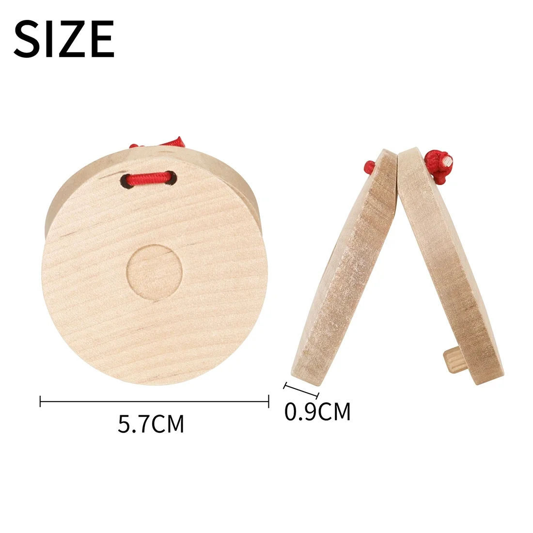 SLADE Children Music Enlightenment Orff Wooden Soundboard Wooden Castanets Rhythm Castanets for Kid Early Music Educational Gift