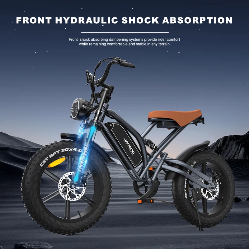 Jansno X50P E-Bike 750W Motor 48V14Ah Removable Battery Off-road Electric Bicycle 20*4.0 Inch All Terrain Fat Tire Electric Bike