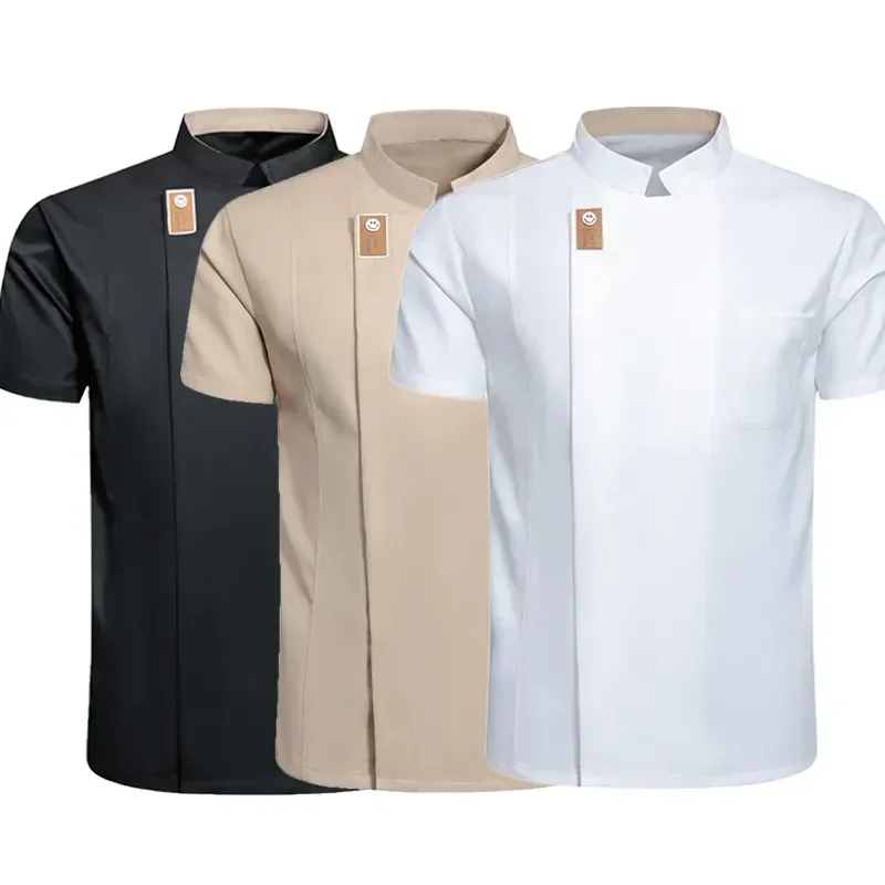

Workwear Women Apron Work Kitchen Youth Clothes Uniforms Waitress Jacket Uniform Restaurant Chef Hotel Breathable Men