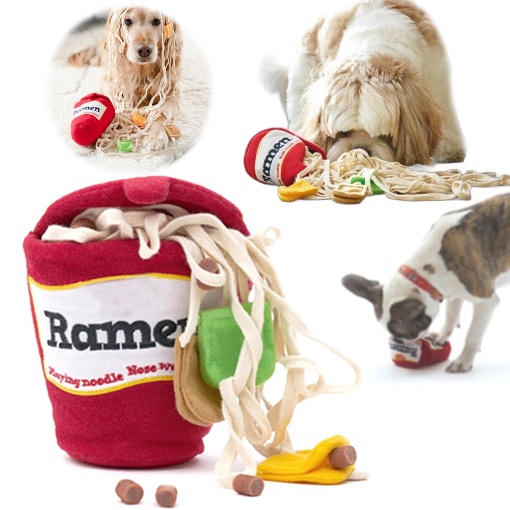 Dog Puzzle Toy Noodle Shape – Interactive Food Dispensing Nosework Training Toy for Small & Medium Dogs