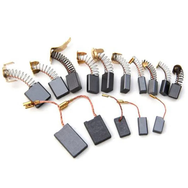 

5pcs Various Type Power Tool Carbon Brush For Angle Grinder Hand Electric Drill Cutting Machine Electric Hammer Replacement