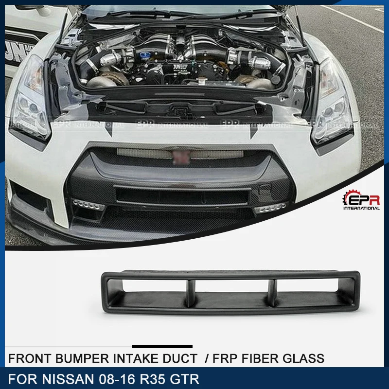 

For Nissan 08-16 R35 GTR JUN Front Bumper Intake Duct FRP Fiber Glass Drift Air Intake Vent Fiberglass Car Accessories