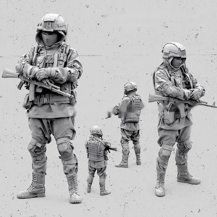 

1 / 35 (50mm) Modern Special Forces-c Resin Soldier (white Model) A-121