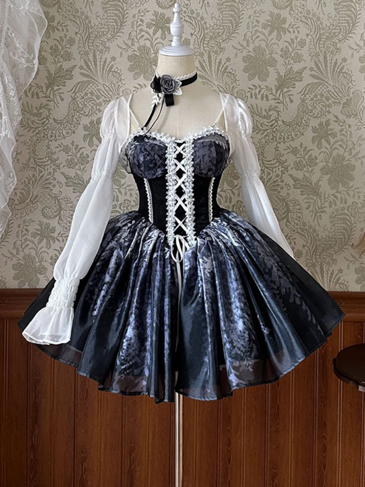 Lolita Wisteria Ballet Fishbone Sisters Bridesmaid Halter Corset Dress & Bolero Top by Alice Girl