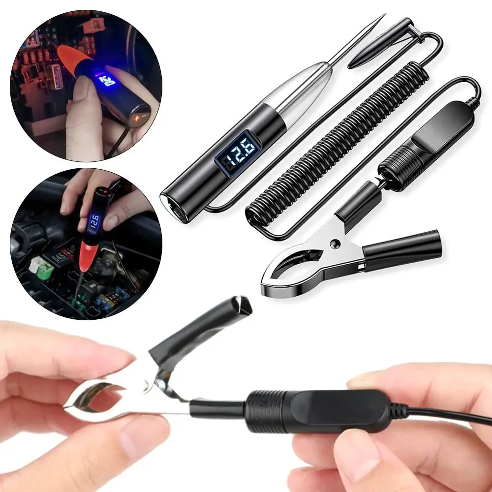 

12V/24V Car Voltage Circuit Tester Pen LED Digital Display Auto Repair Electrical Test Pen Power Probe Car Diagnostic Tool