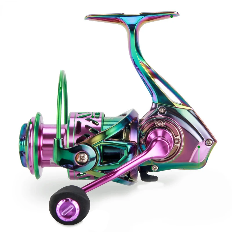 

Spinning reel Left/Right Interchangeable 5.2:1 Spinning Fishing Wheel Multicolor Lightweight Full Metal Rocker Fishing Reel