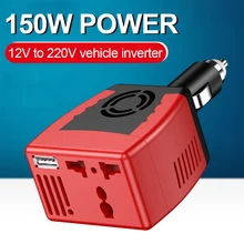 

150W Car Power Inverter Cigarette Lighter Car Charger USB 12V DC To 110V AC Inverter USB 2.1A Converter Adapter Car Accessories