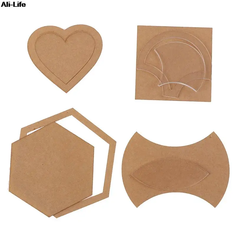 Sewing Template 54pcs/set Transparent Acrylic Quilting Templates Sewing Stencils Craft Patchwork Ruler Handmade DIY Sewing Styling Tool