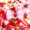 Valentine's Day dog bowknots 10/20/30PC puppy bows with rubber bands dog bows handmade supplies pet grooming accessories for dog 5