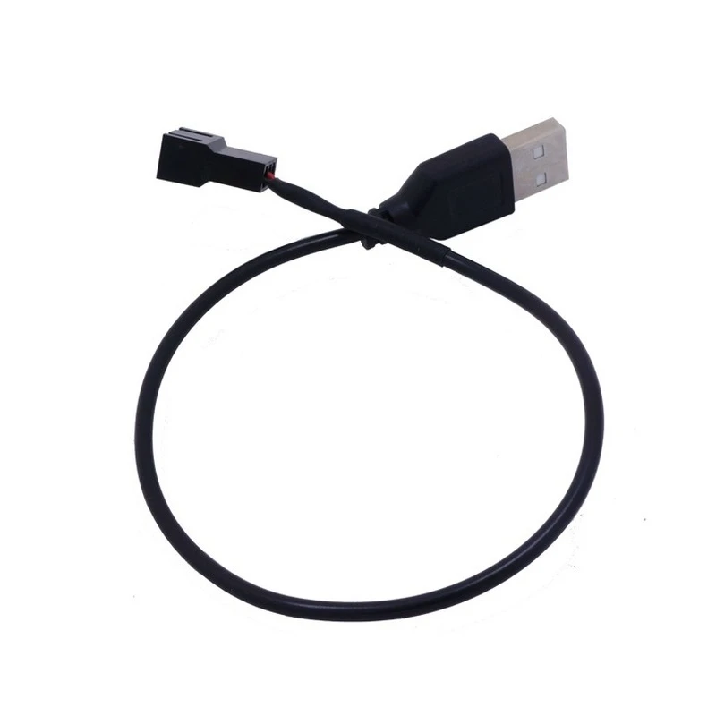 Power Cable Connector 3pin or 4pin Fan To USB Adapter 30CM USB To 4Pin/3Pin Computer Fan Adapter