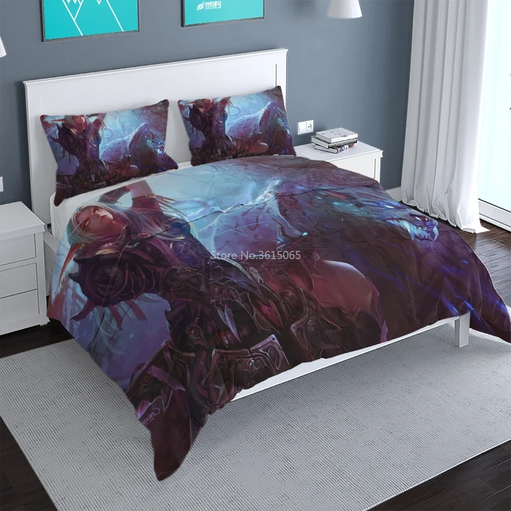 Hot Game World of Warcraft Tribal Flag Logo Duvet Cover Set with Pillowcases 3d Bedding Set Bed Linen Bedclothes Twin Queen King 3