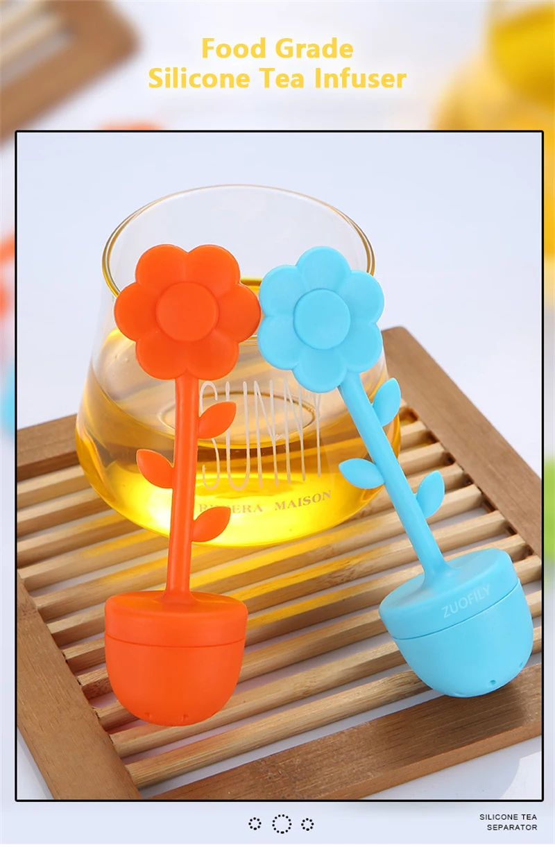 Infuseur à Thé En Silicone Dinosaure Mignon - Sans BPA, Lavable Au Lave-vaisselle, 10x6,6x5cm, Vert/jaune - 11