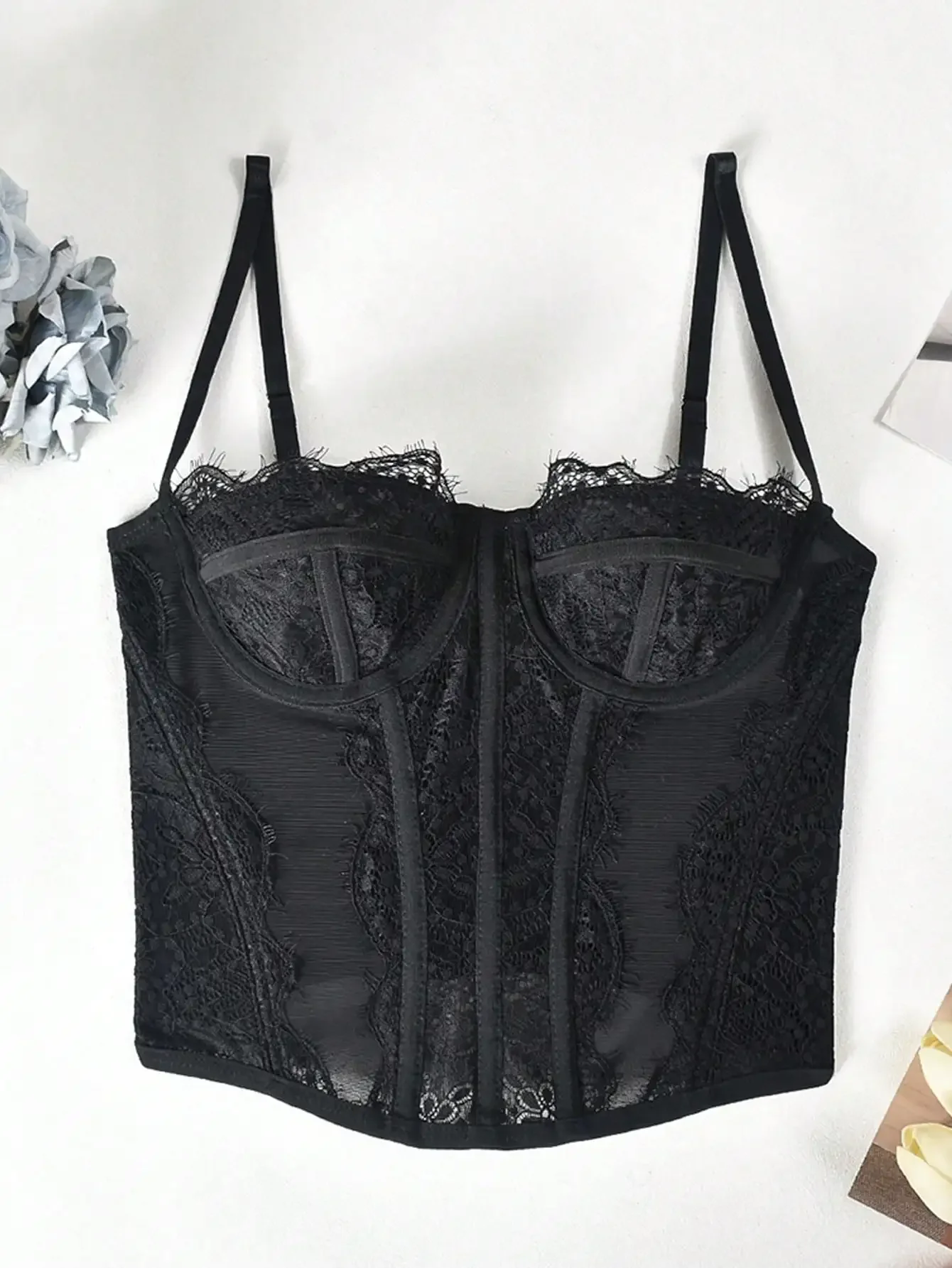 Bustier Corset Tops For Women Sexy Going Out Crop Top with steel ring 2/1 half cup bralette Bustier underwear