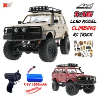 WPL C54 C54-1 1/16 RC Car 2.4G Remote Control 4X4 Off Road LC80 Model LED Light Climbing RC Truck Electric Toy Car Gift for Boy 1