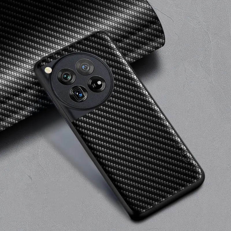 Carbon Fibre Shockproof Slim Non-Slip Full Body Protective Phone Case