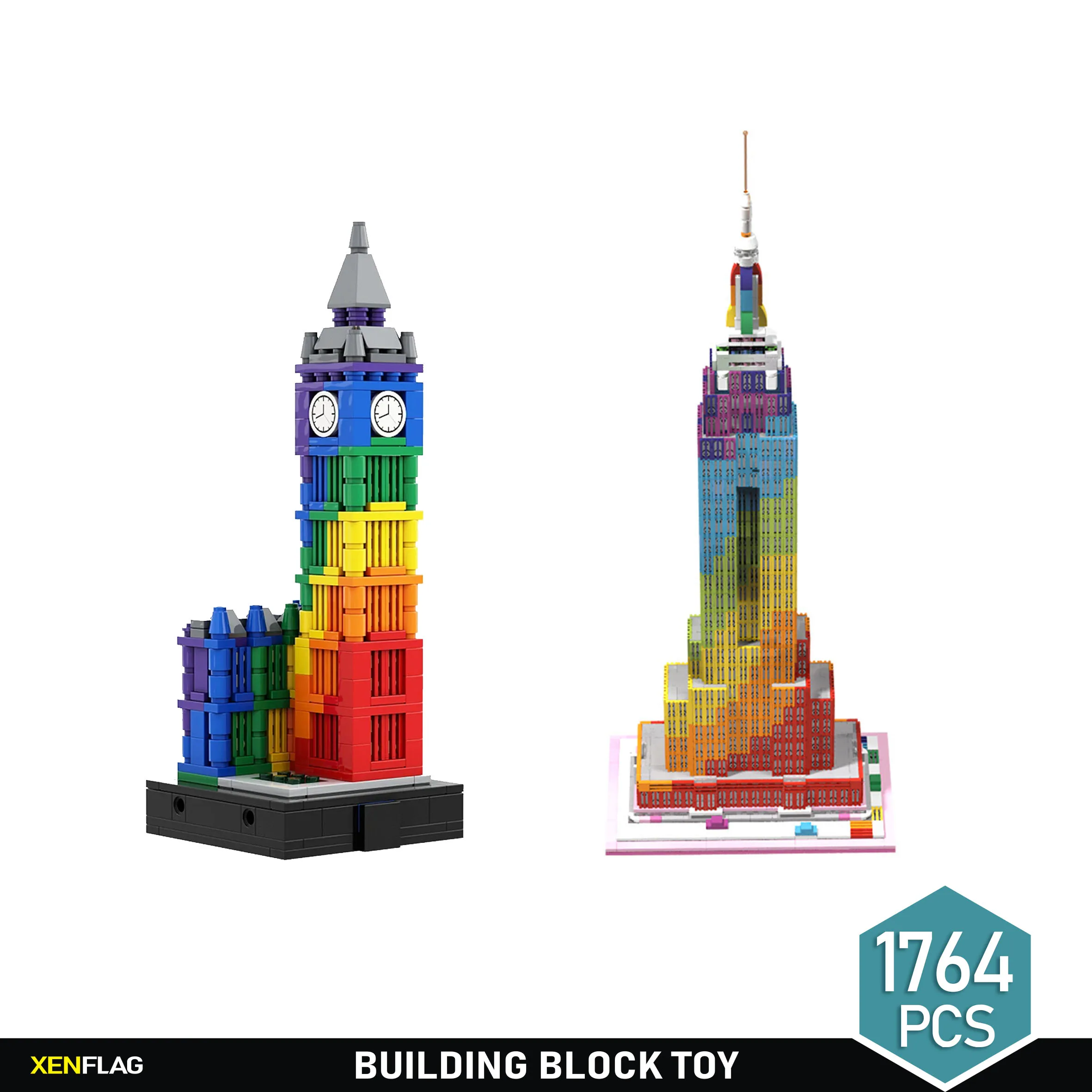 The Empire State Building, Colorful Big Ben Building Block Puzzle Fai Da Te Per Bambini Giocattolo Decorazione Modello Regalo
