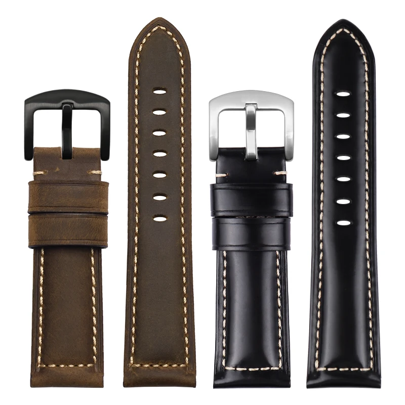 Genuine Leather Watch Strap for Samsung Galaxy and Huawei