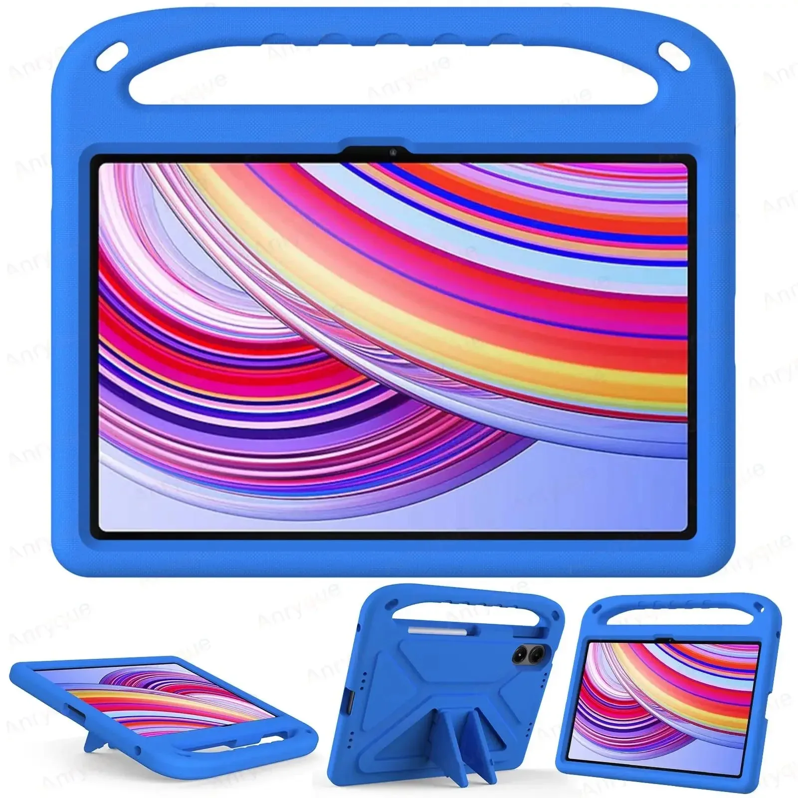 Durable Kids EVA Tablet Case with Stand and Handle - Shockproof, Non-Toxic Full Body Protection