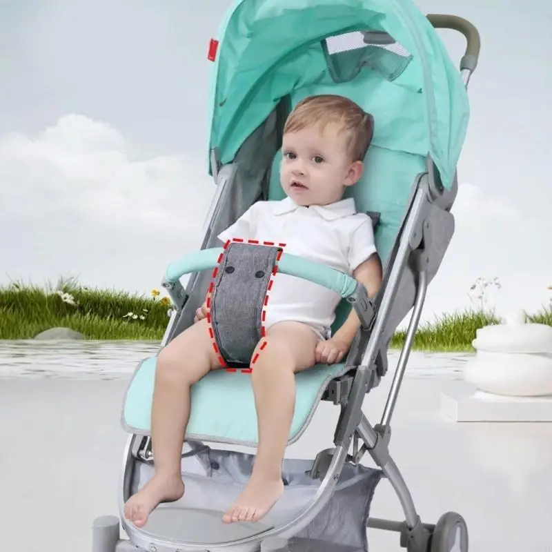 Baby Strollers Harness Anti Slip Front Crotch Protector Strap for Infant Safety - 4