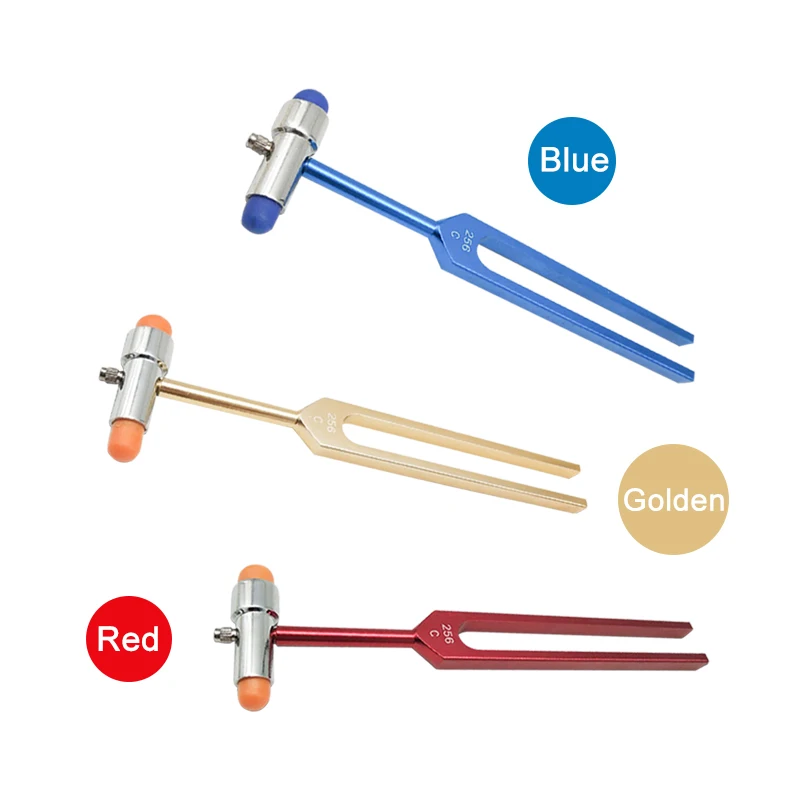 

128C 256C Tuning Fork with Hammer Percussion Hammer Medical Neurological Reflex Hammer Stainless Steel