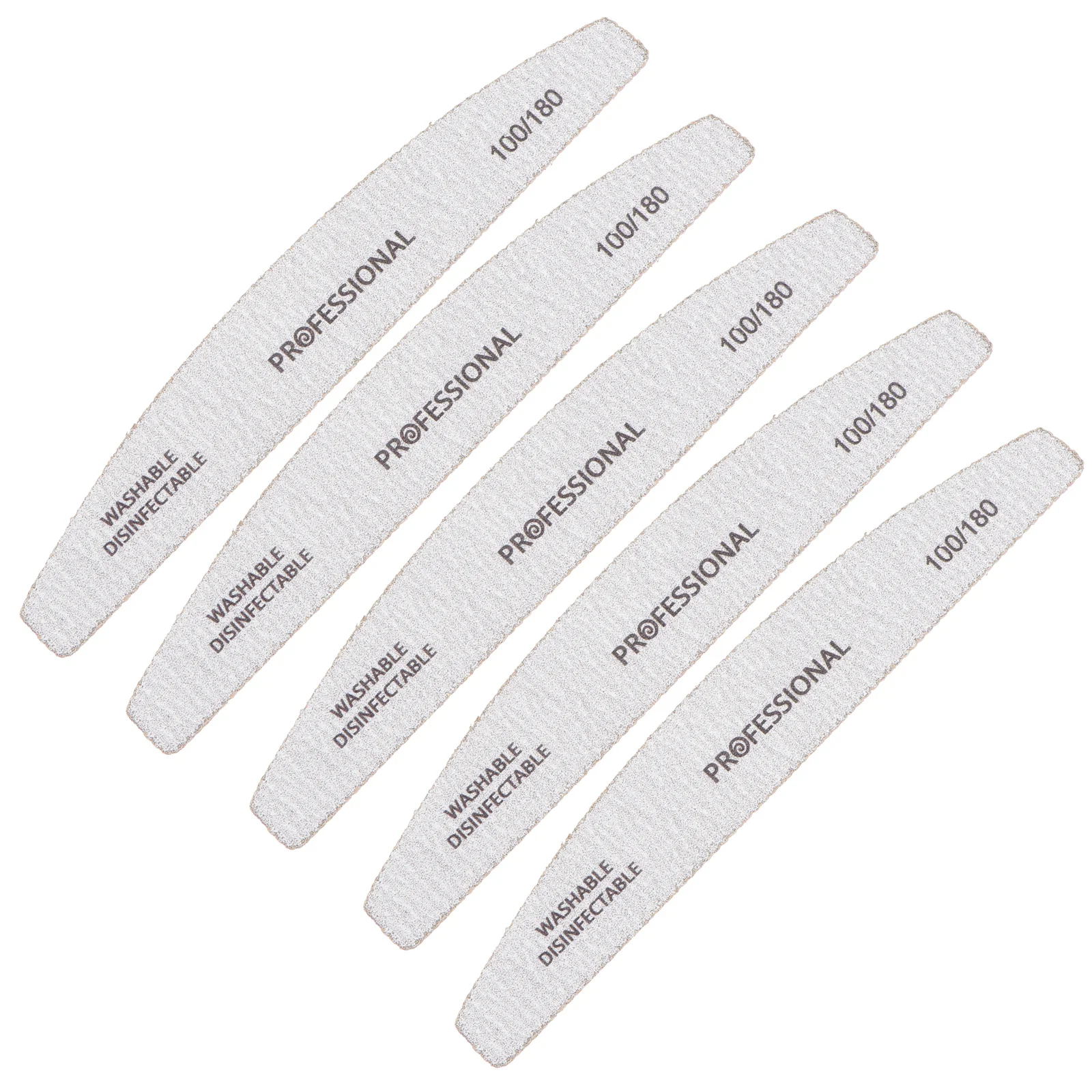 

5Pcs Professional Nail Files 100/ 180 Grit Double Sided Board Nail Styling Tools for Natural and Nails