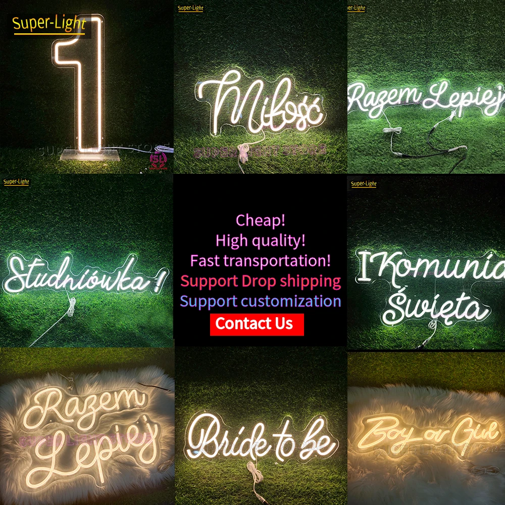 Custom LED Neon Sign Birthday Wedding Light Sign for Party Events Decoration Light Up Personalization Neon Razem Lepiej Sign natural wood memo clips wooden card photo holder clamps stand card desktop message crafts for wedding party events decoration