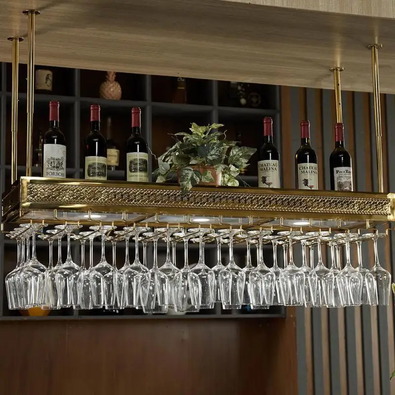 Bar Stainless Steel Wine Rack Wine Glass Rack Glass Hanging Inverted Home Hanging Storage