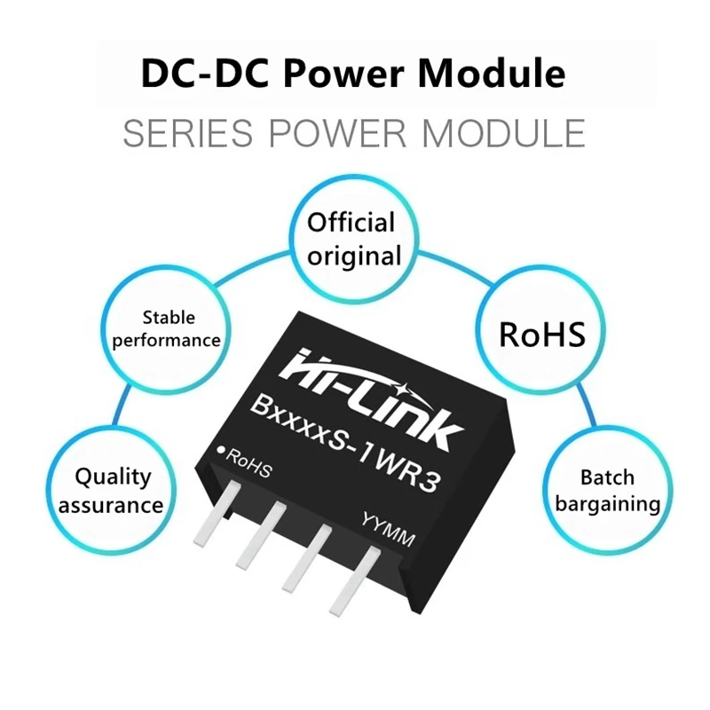 5pcs 2W 3W DC-DC Isolation power module 5V 9V 12V 24V B0512S-2WR3 B2409S-2WR3 B0505S-3WR3 B1212S-3WR3 New Original Hi-Link
