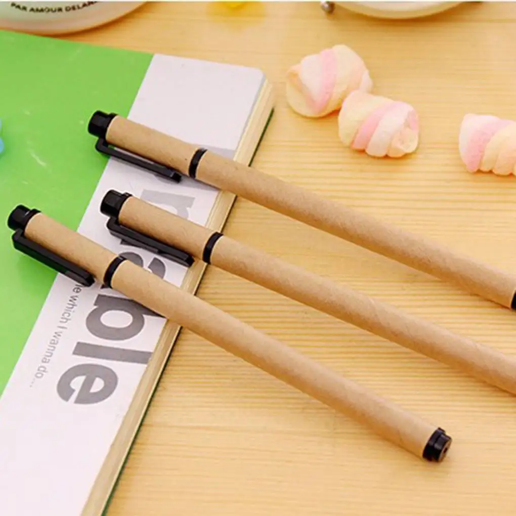 

Korean 0 5MM Simple Plastic Sign Gel Roller Pen Paper Case Writing Stationery Supplies Random