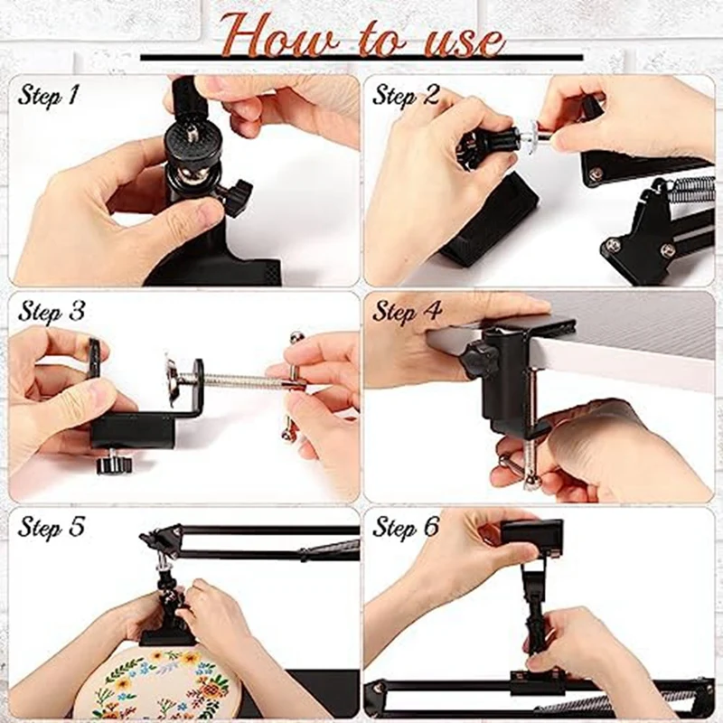 자수 후프 거치대 조정 가능한 자수 후프 거치대, 지시 거치대, 크로스 스티치 및 자수 프로젝트, 1 개