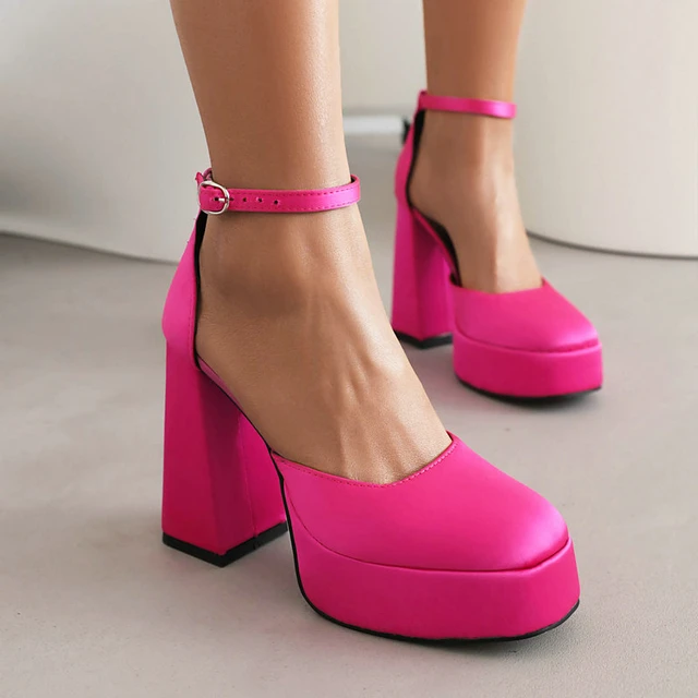 Pink Square Open Toe Block Heels - FINAL SALE – Magnolia Boutique