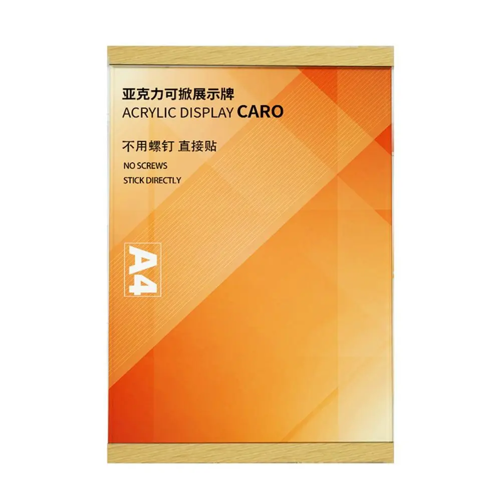 Durable Acrylic Display Frame Magnetic A3/A4/A5 Business License Frame Transparent Wall Mounted Certificate
