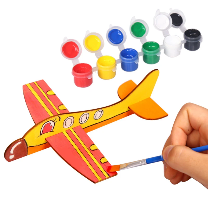 

10 Pack Wooden Model Airplane, DIY Balsa Wood Airplane Kits Handicraft Plane, Wooden Airplane for Birthday Party Carnival Party