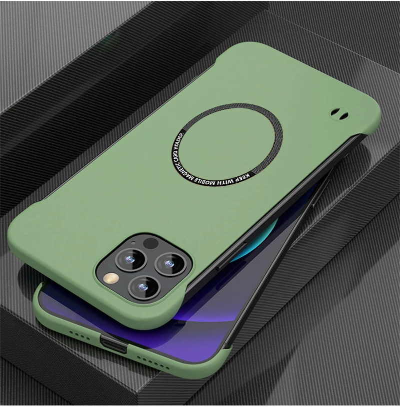 Sleek Frameless Magnetic Wireless Charging Hard Case