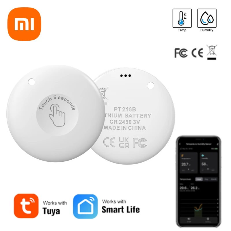 

Цифровая метеостанция Xiaomi TUYA с Bluetooth, комнатный и уличный Измеритель температуры и влажности, датчик, термометр, гигрометр