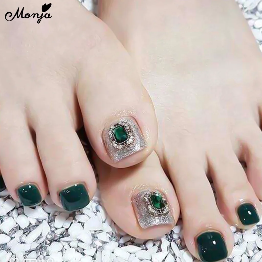 False Toenail Tips 550Pcs/Box Full Cover Fake Square Foot Extension Acrylic Toenail DIY Manicure Pedicure Tools Clear
