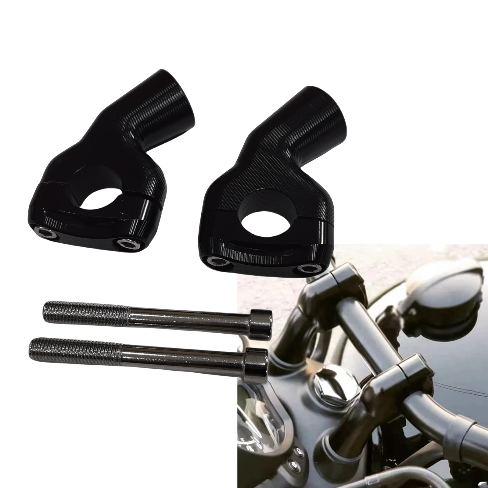 MotorbikeHandleBarClampHandlebarSpacerForTriumphBonnevilleT100T120Scrambler1200XC