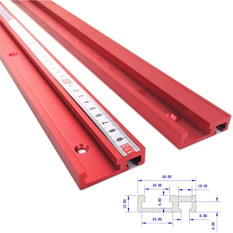 Chute Aluminium alloy T-tracks Model 45 T slot and Standard Miter Track Stop Woodworking Tool for workbench Router Table