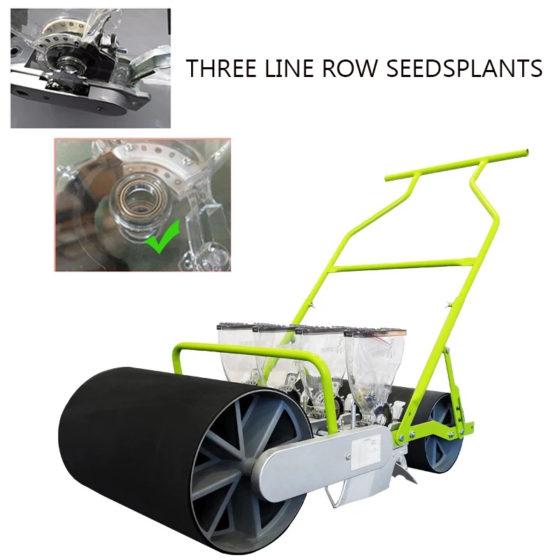 Three Line Row Seedsplants Hand-push Seeder Machine Carrots Spinach Seed Disseminators Vegetable Seed Sowing Plant Tool