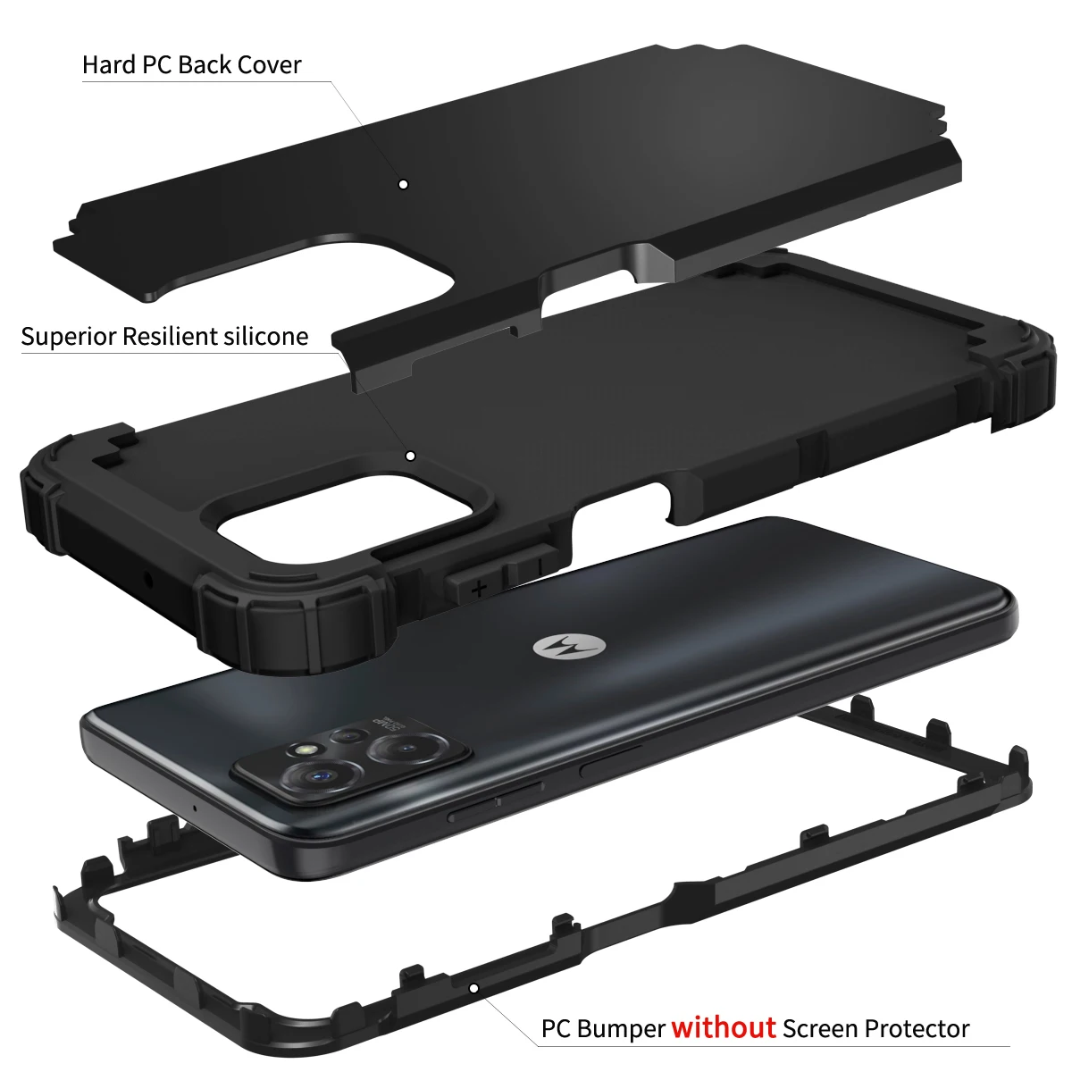 Rugged Heavy Duty Hybrid Armor Shockproof Protective Phone Case
