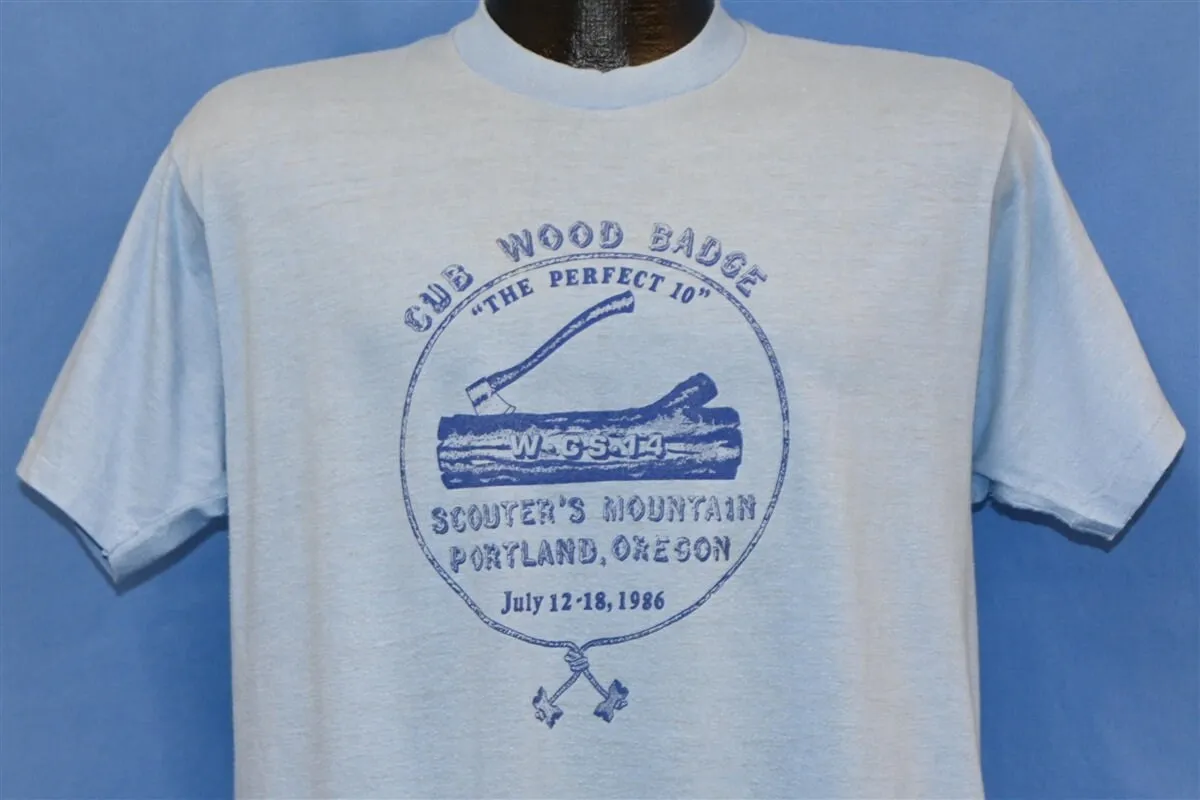 80S Cub Wood Badge Boy Scout Portland Bsa Scouter T-Shirt